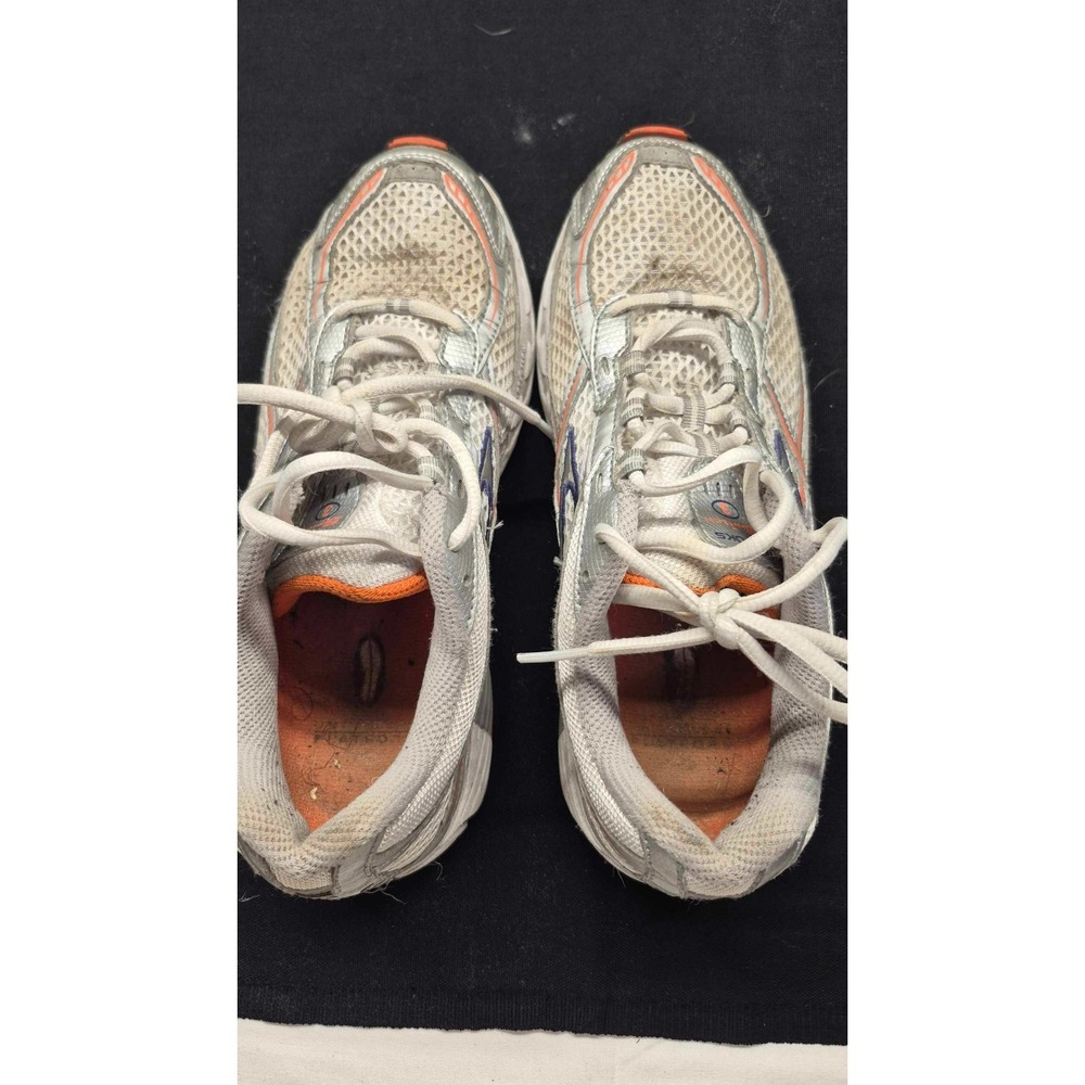 Brookes Switch 3 women's white sneakers orange/navy/gray‎ trim athletic sz. 8.5 - Picture 12 of 14